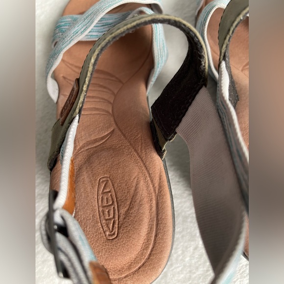 Keen Wedge Sandals Blue/Green Size 7 - Picture 5 of 10